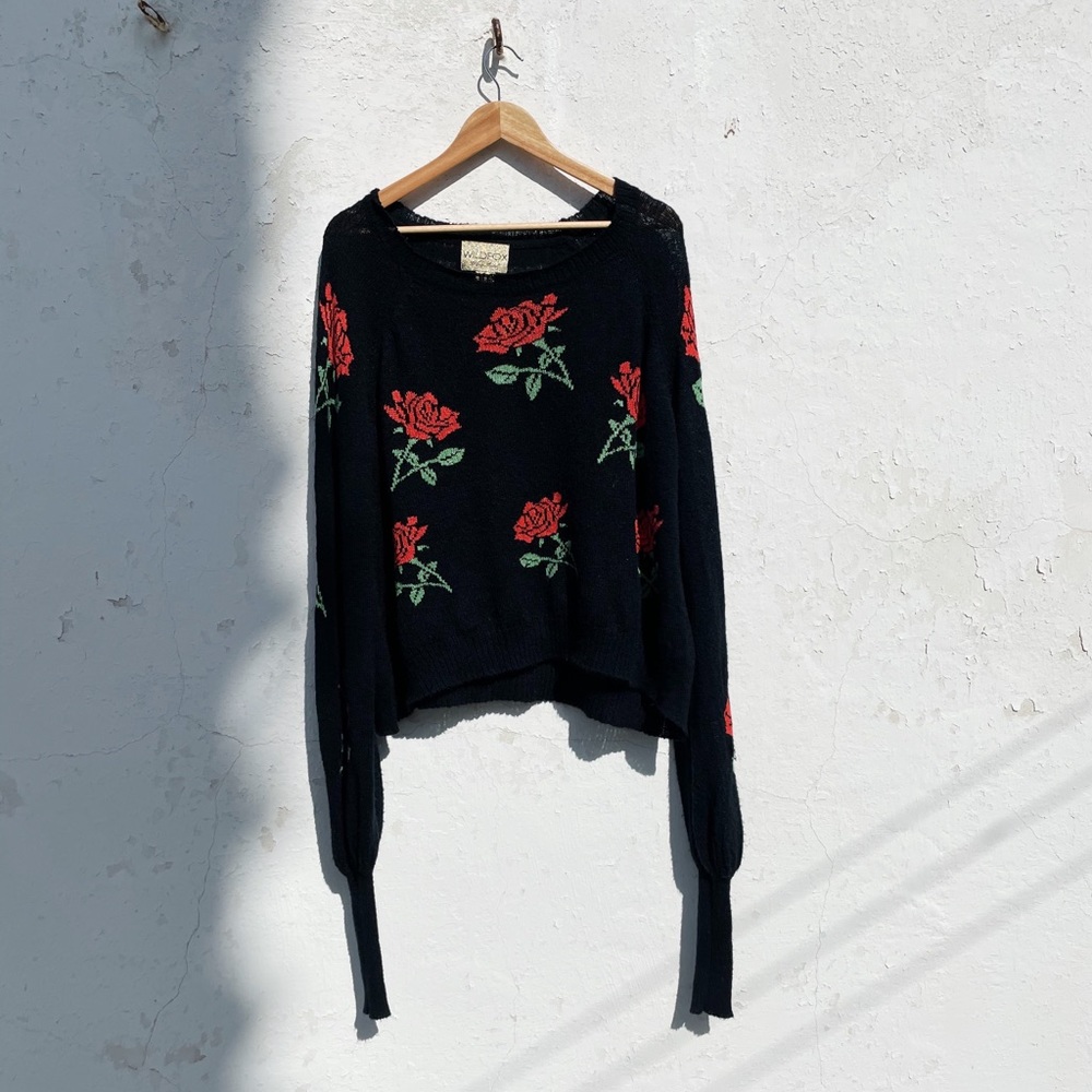 Rose print wildfox sweater